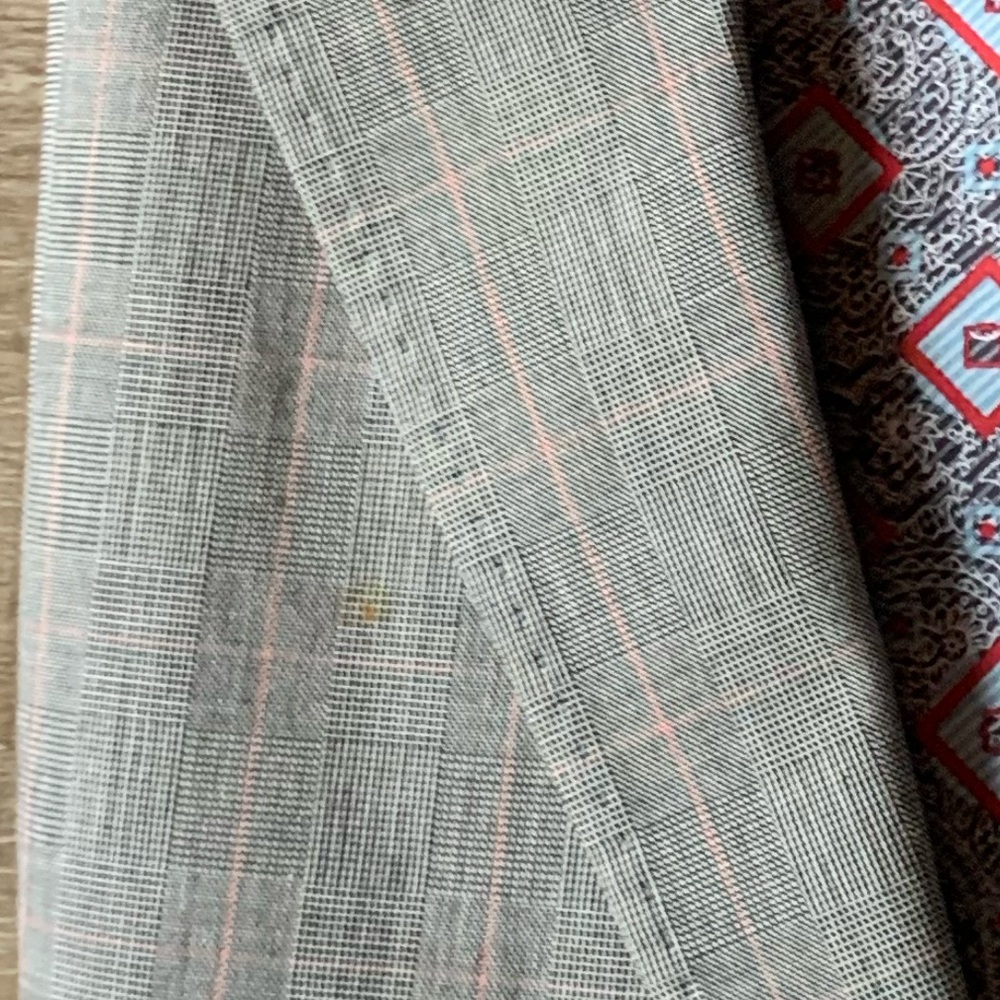 ▶️ Ted Baker Men’s Knit Blazer sz 5 gray plaid designer career formal casual* - Picture 5 of 15
